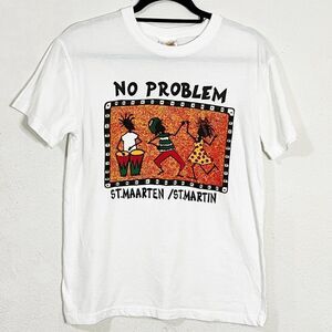 Vintage 90’s Fiesta Tees No Problem St. Maarten St.‎ Martin Caribbean Shirt